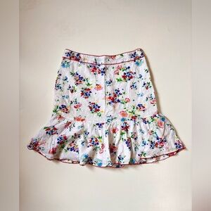 Odille Cottagecore Ruffle Floral Embroidered Skirt